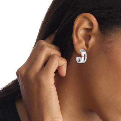 Steel Geometric Essentials Hoop Earrings, Diameter 20 mm - 35000677 - Calvin Klein