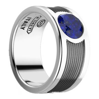 925 Silver & Lapis Lazuli Cosmotone Ring - EXA218-L - Zancan
