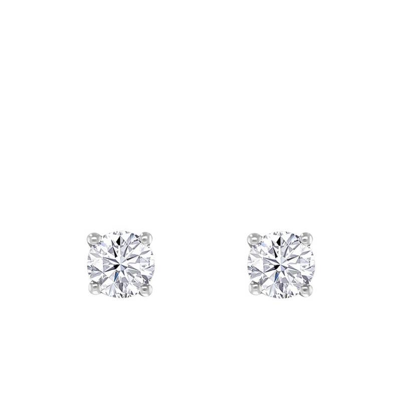 750 White Gold & HP1 Diamond Stud Earrings - Divine