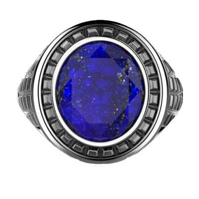 925 Silver & Lapis Lazuli Cosmotone Ring - EXA213-L - Zancan
