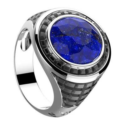 925 Silver & Lapis Lazuli Cosmotone Ring - EXA213-L - Zancan