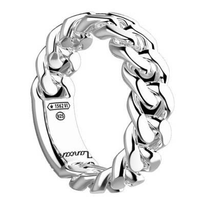 Cubana 925/1000 Silver Curb Chain Ring - EXA220-B - Zancan