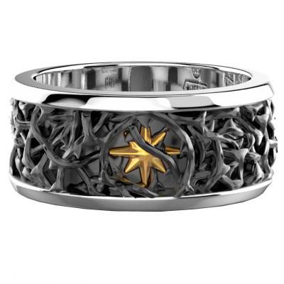 925 Silver Cosmopolitan Thorny Ring - EXA212 - Zancan