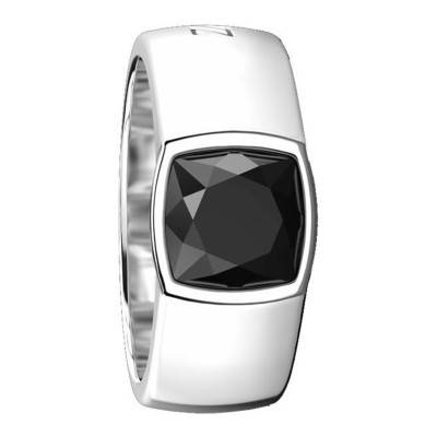 Bague Cosmostone Onyx & Argent ESA004 - Zancan