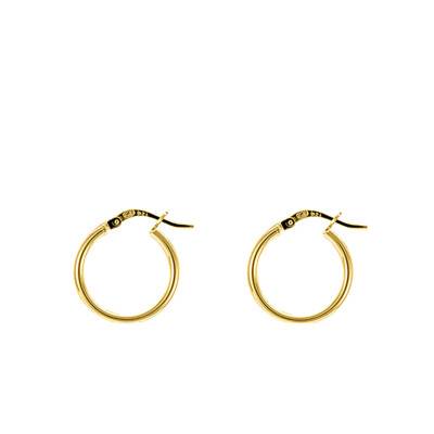 Créoles plaqué or fil 2 mm, Diamètre 15 mm à 60 mm - Emanessence
