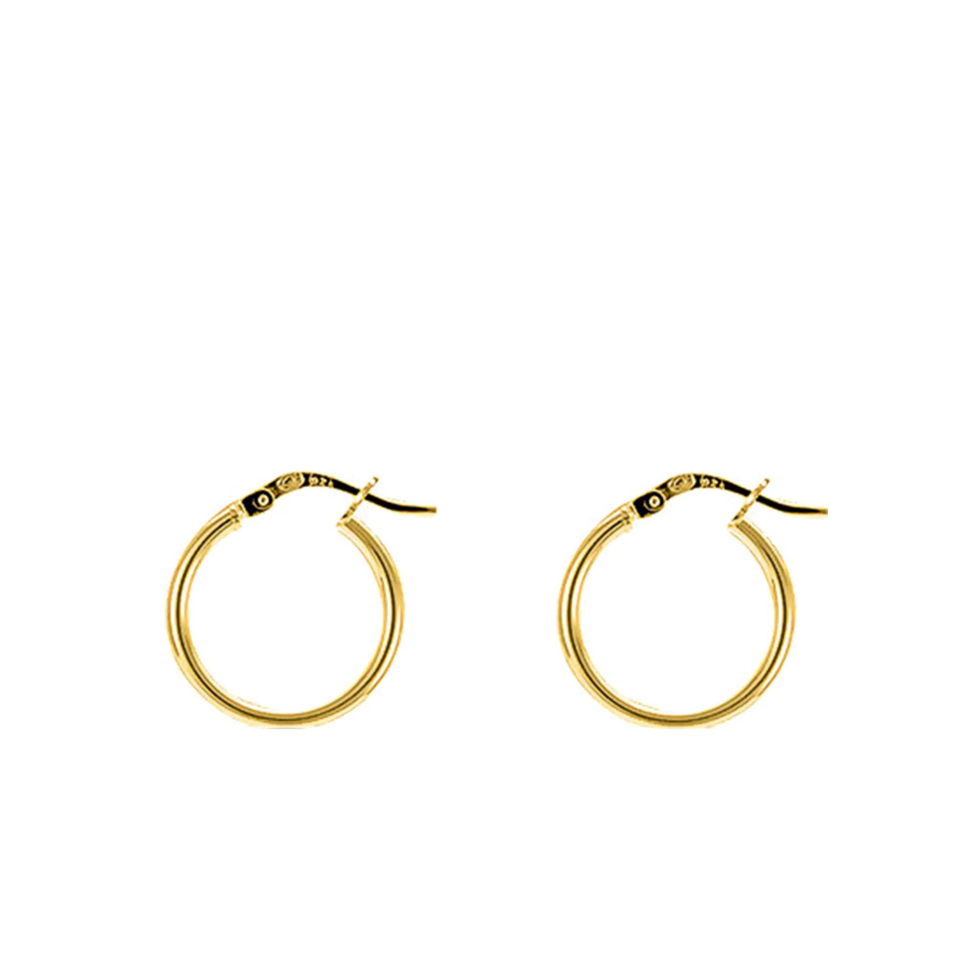 Lot De 2 Paires De Créoles Plaqué Or – Couleur Argenté, Neuf Sans Emballage