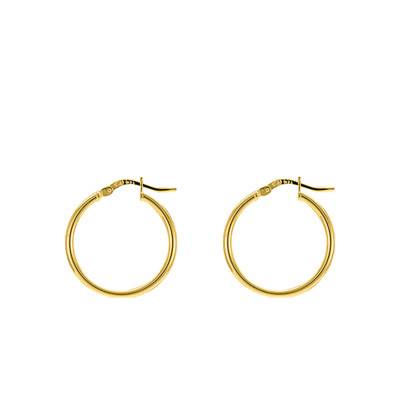 Créoles plaqué or fil 2 mm, Diamètre 15 mm à 60 mm - Emanessence