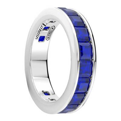 925 Silver & Blue Stones Cosmopolitan Ring - ESA073 - Zancan