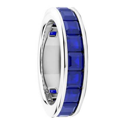 925 Silver & Blue Stones Cosmopolitan Ring - ESA073 - Zancan