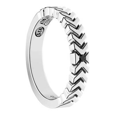 Bague Cosmopolitan en Argent et Pierres Noires EXA205 - Zancan
