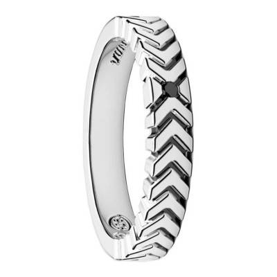 Bague Cosmopolitan en Argent et Pierres Noires EXA205 - Zancan