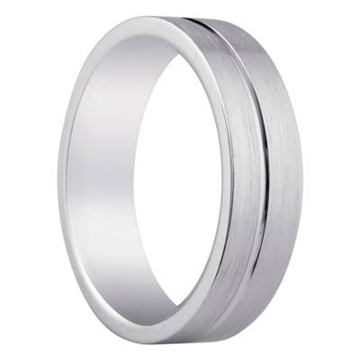 Vigo Grooved Ribbon Comfort 925/1000 Silver Wedding Ring, Width 5,50 mm - Amore