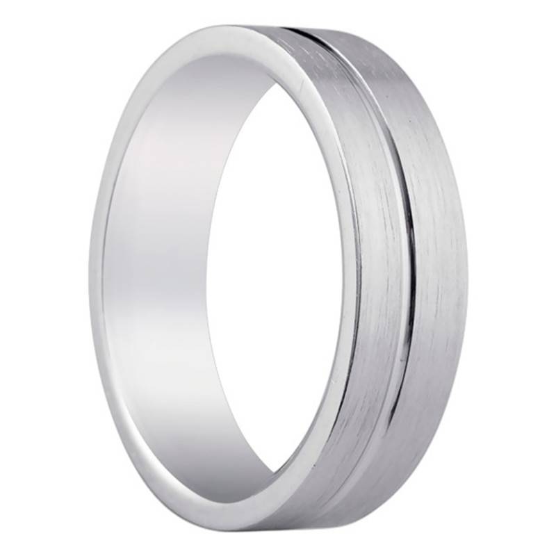 Vigo Grooved Ribbon Comfort 925/1000 Silver Wedding Ring, Width 5,50 mm - Amore