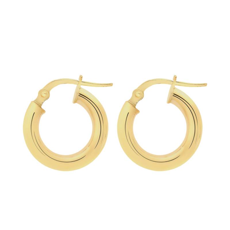 375 Yellow Gold Caribes Hoop Earrings, Diameter 15 mm to 30 mm - Emanessence