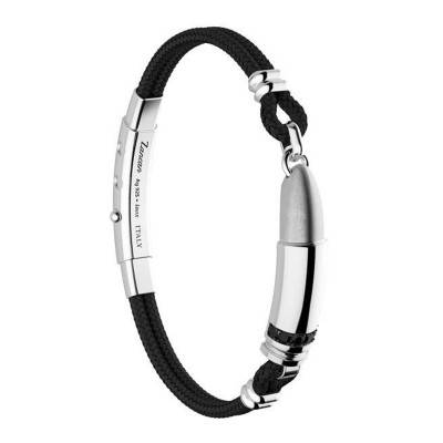 Bracelet Vendetta Spinelles Noirs & Argent 925, Longueur 19 cm à 21cm- EXB636 - Zancan