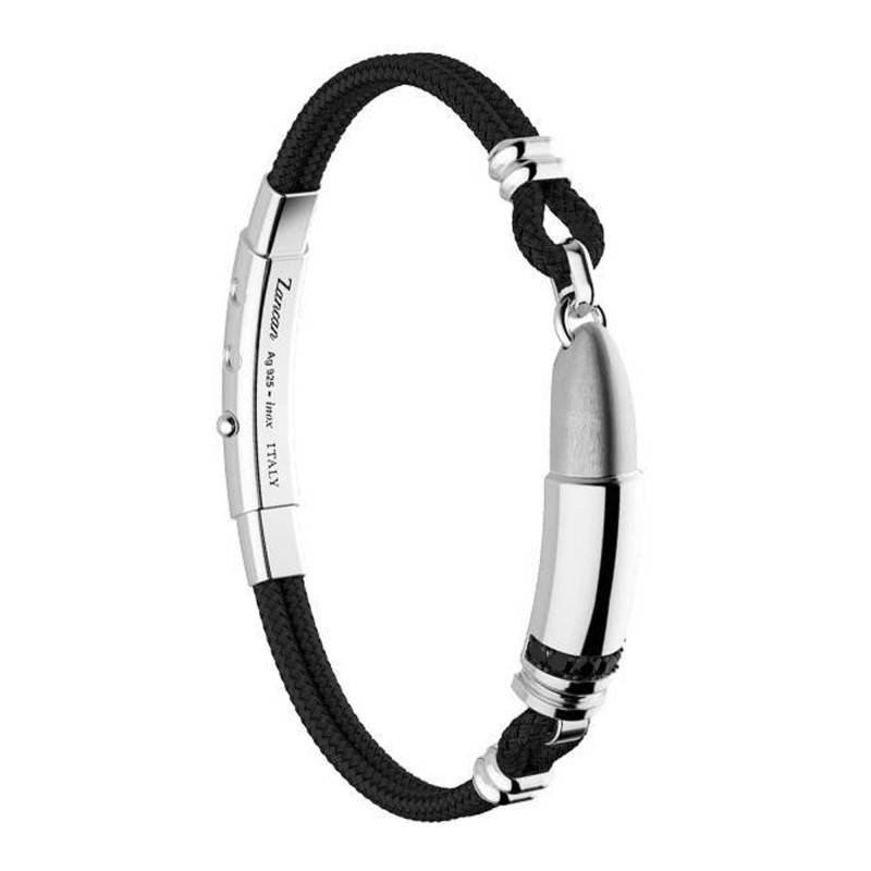925 Silver & Black Spinel Vendetta Bracelet, Length 19 cm to 21 cm - EXB636 - Zancan