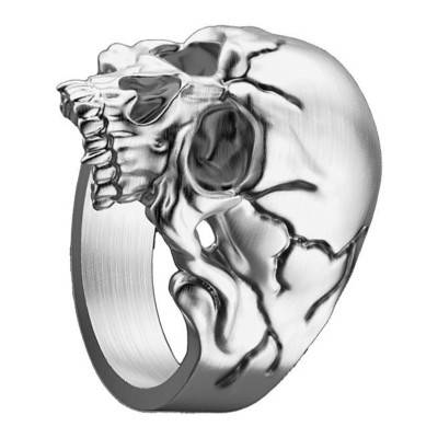 Bague Vendetta Tête de Mort Argent EXA126 - Zancan
