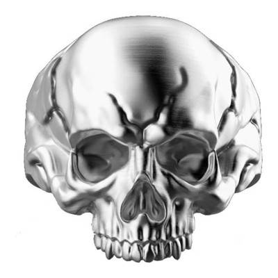 Bague Vendetta Tête de Mort Argent EXA126 - Zancan
