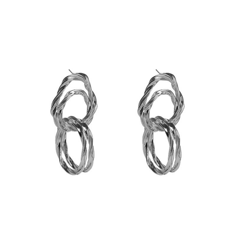 Silver Gemma Earrings - Emma & Chloé