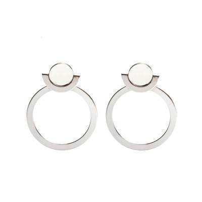 Boucles d'oreilles Paris + Patty argentées - Emma & Chloé
