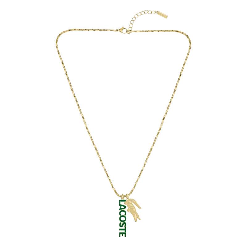 Gold-Tone Steel Umpire Necklace, Adjustable Length 60 cm - 2040488 - Lacoste