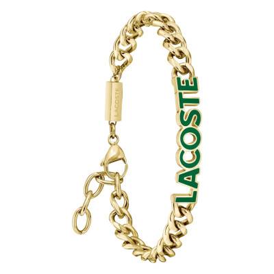 Bracelet Script en Acier Doré - 2040477, Longueur 18,50 cm Ajustable - Lacoste