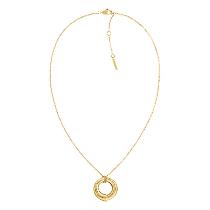 Gold-Tone Steel CK Spiral Necklace, 56 cm to 61 cm - 35000761 - Calvin Klein