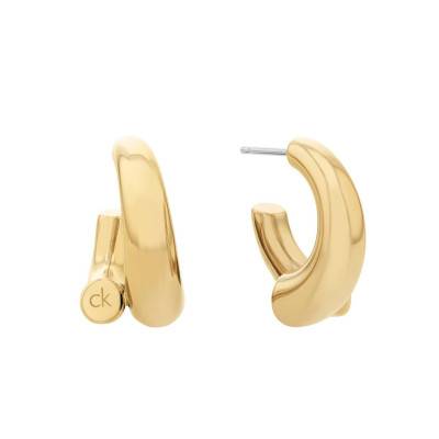 Créoles CK Spiral en Acier Doré - 35000765 - Calvin Klein