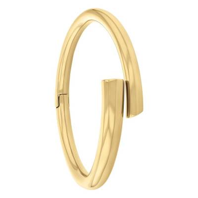 Gold-Tone Steel CK Spiral Bangle Bracelet, 17,50 cm - 35000763 - Calvin Klein