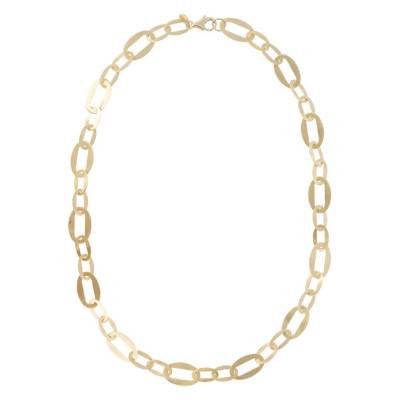 Chaîne or plaqué disques mat, Longueur 45cm - Etrusca Gioielli