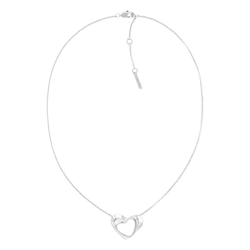 Steel Enchanting Heart Necklace, Length 43 cm to 48 cm - 35000757 - Calvin Klein