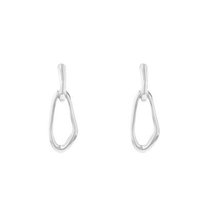 Steel CK Statement Links Drop Earrings - 35000749 - Calvin Klein