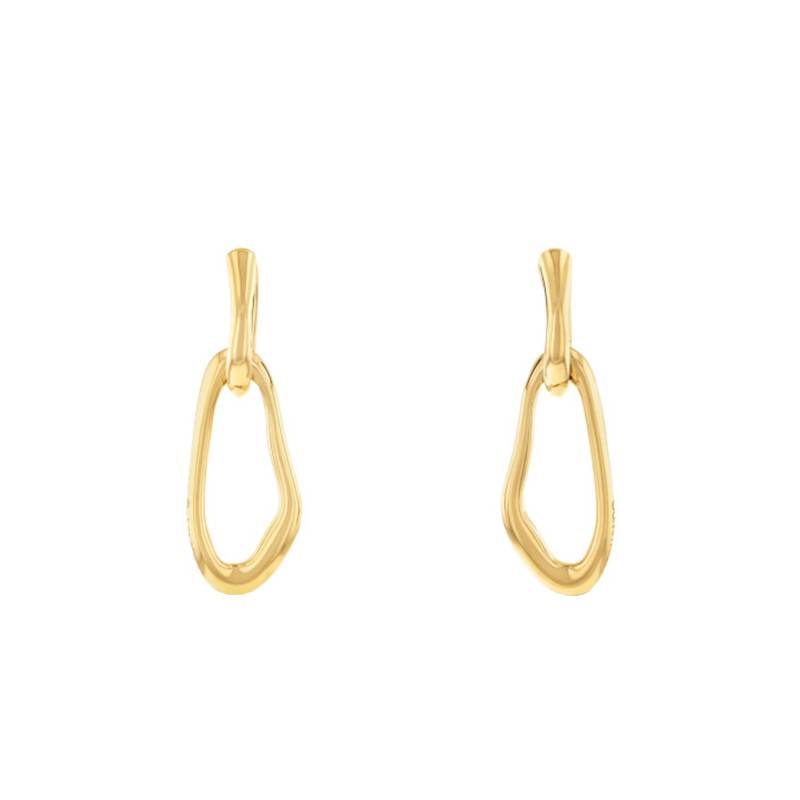 Gold-Tone Steel CK Statement Links Drop Earrings - 35000750 - Calvin Klein