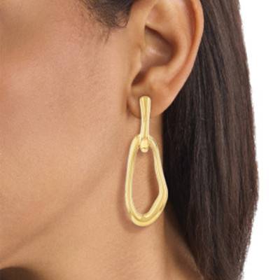 Gold-Tone Steel CK Statement Links Drop Earrings - 35000750 - Calvin Klein
