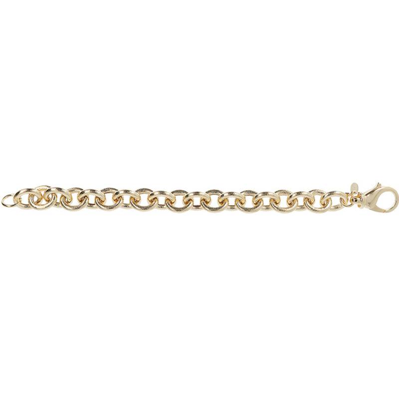 Yellow Gold-Plated Cylindrical Link Bracelet, Length 20 cm - Etrusca Gioielli