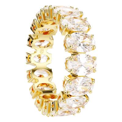 Gold-Tone Metal & White Crystals Matrix Ring - 5707188 - Swarovski