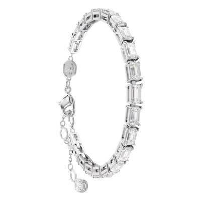 Bracelet Tennis Matrix Métal Rhodié & Cristaux Blancs, Longueur 15,50 à 20,50 cm - 5707200 - Swarovski