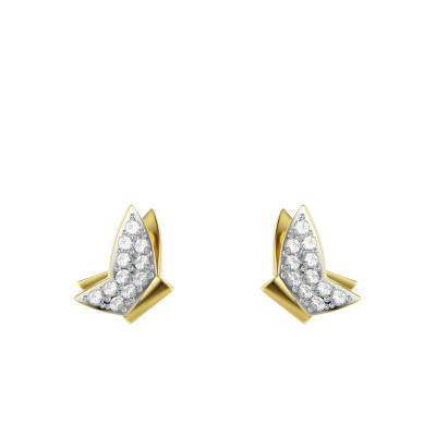 Boucles d'oreilles Papillon Idyllia Lilia Métal Doré & Cristaux Blancs - 5736070 - Swarovski
