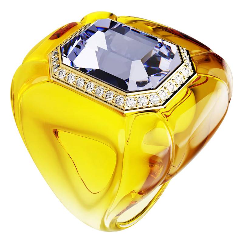 Dulcis Metal & Yellow Resin Bicolor Crystal Cocktail Ring - 5709975 - Swarovski