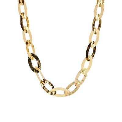 Collier or plaqué à disques, Longueur 81 cm - Etrusca Gioielli