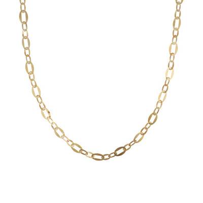Gold-Plated Satin Oval Link Chain Necklace, 91 cm - Etrusca Gioielli