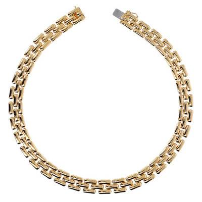 Collier grec plaqué or effet miroir, Longueur 47 cm - Etrusca Gioielli
