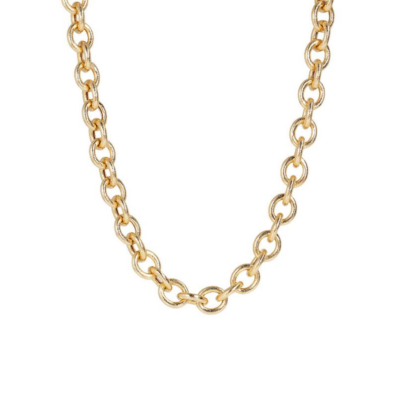 Gold-Plated Round Link Chain, 46 cm - Etrusca Gioielli