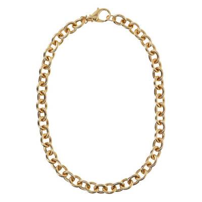 Collier chaîne plaqué or maillons ronds, Longueur 46 cm - Etrusca Gioielli