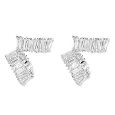Boucles d'oreilles Manchettes Ariana Grande x Swarovski, Métal Rhodié & Cristaux Blancs - 5720872 - Swarovski