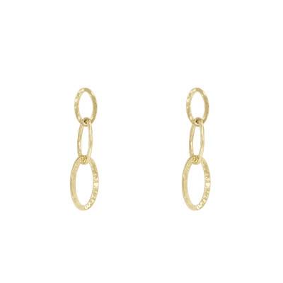 Boucles d'oreilles plaqué or façon chaîne - Etrusca Gioielli