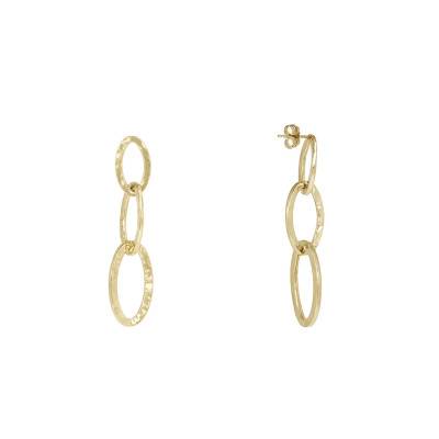 Boucles d'oreilles plaqué or façon chaîne - Etrusca Gioielli