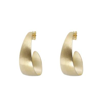 Boucles d'oreilles Or plaqué effet frisé - Etrusca Gioielli