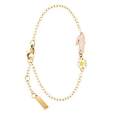 Gold-Tone Steel Bracelet & Stud Earrings Gift Set Girl, Adjustable Length 14.50 cm - 2070030 - Lacoste