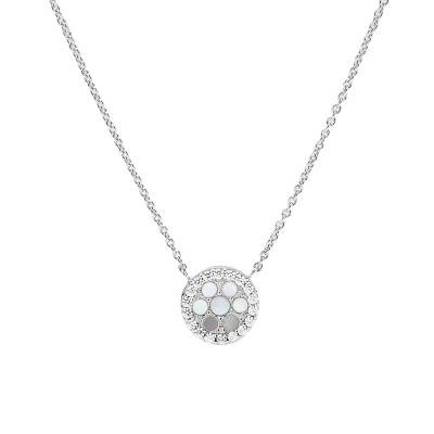 Collier Elliott Nacré Argent - JFS00520040, Longueur 40 cm - Fossil